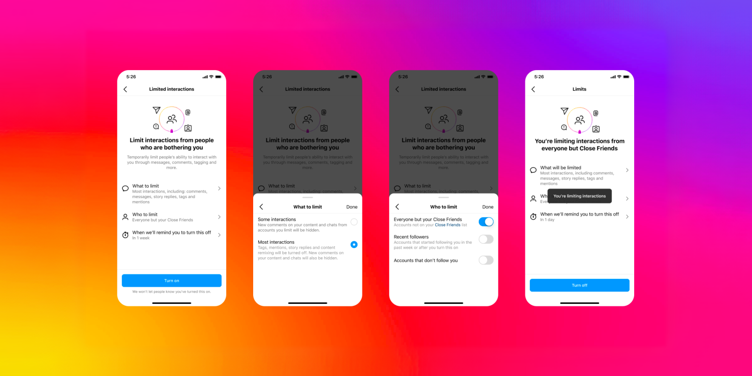 Instagram Limits tool offering increased harassment protection for ...