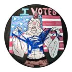 Internet picks “werewolf clawing off its own shirt” as new Michigan “I Voted” sticker