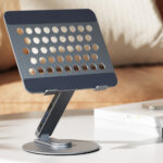 This specialized stand helps you clean up your space and work comfortably