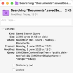 How to search successfully in Spotlight: Saved Search